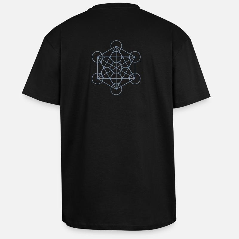 merkaba - Oversized Heavyweight Unisex T-Shirt - Schwarz