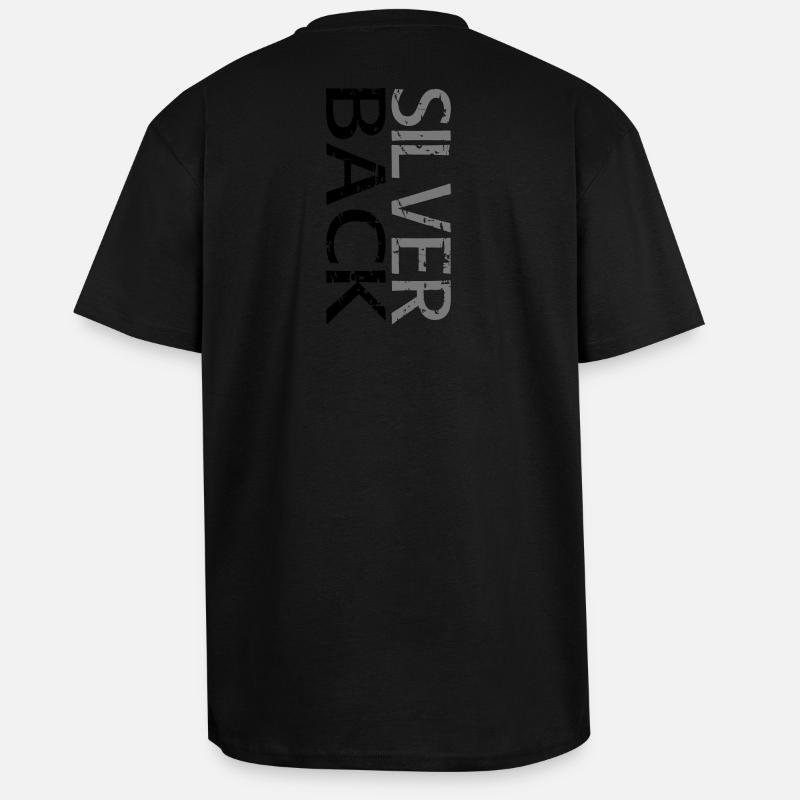 SILVERBACK (Zweizeilig) - Oversized Heavyweight Unisex T-Shirt - Schwarz