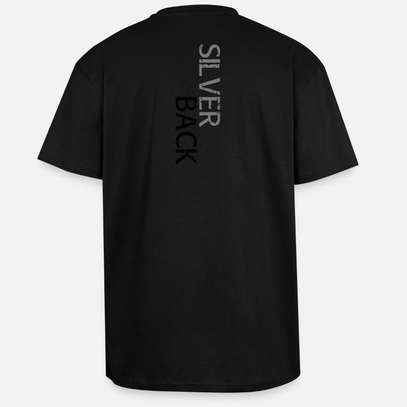 SILVERBACK (offset) - Unisex Oversized Heavyweight T-shirt - black