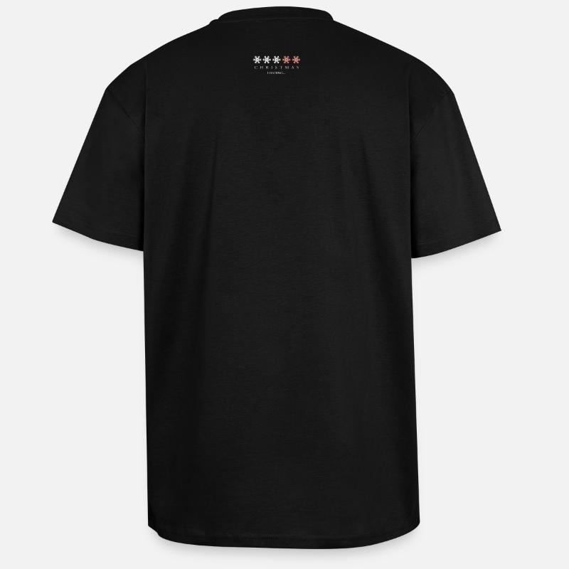 Christmas Loading - Oversized Heavyweight Unisex T-Shirt - Schwarz