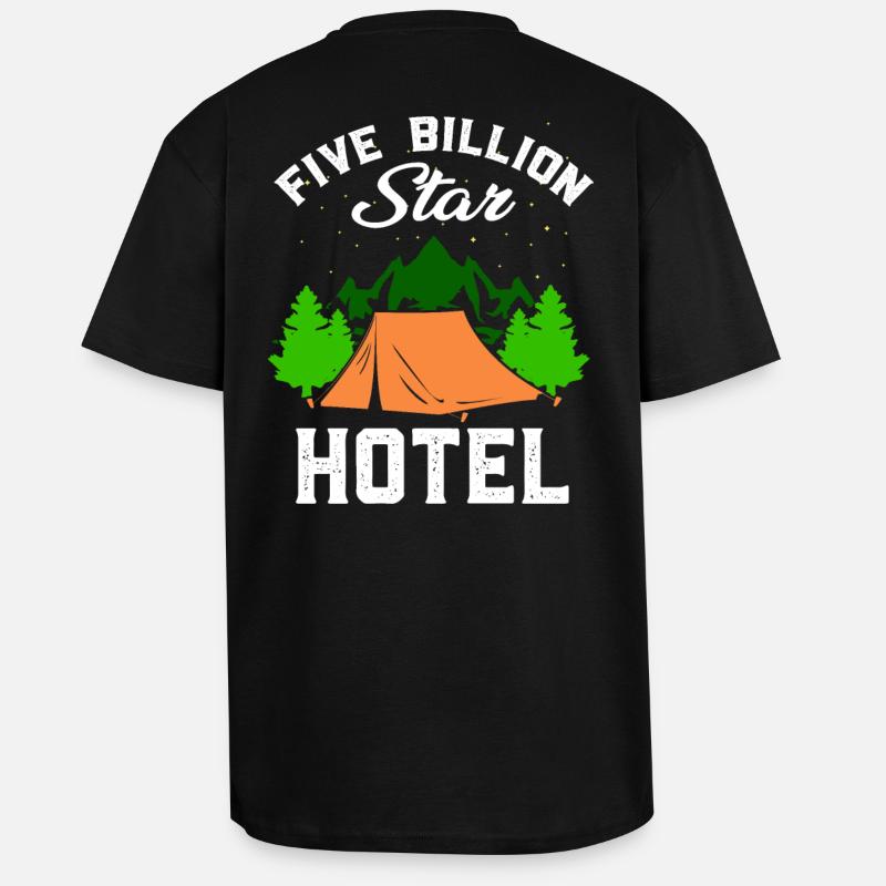 Camping Camping Campen Zelten Cadeau - T-shirt unisexe oversize épais - noir