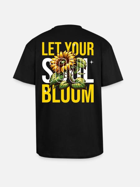 Lass deine Seele blühen - Oversized Heavyweight Unisex T-Shirt - Schwarz
