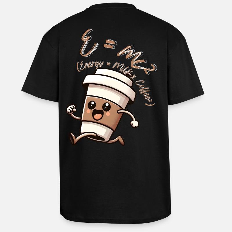 E-mc2 - Oversized Heavyweight Unisex T-Shirt - Schwarz