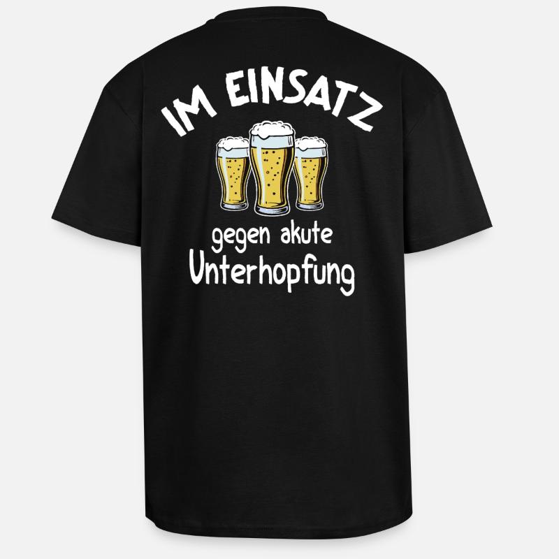 Underhopping Insert – Serveuse Bartender Bière - T-shirt unisexe oversize épais - noir