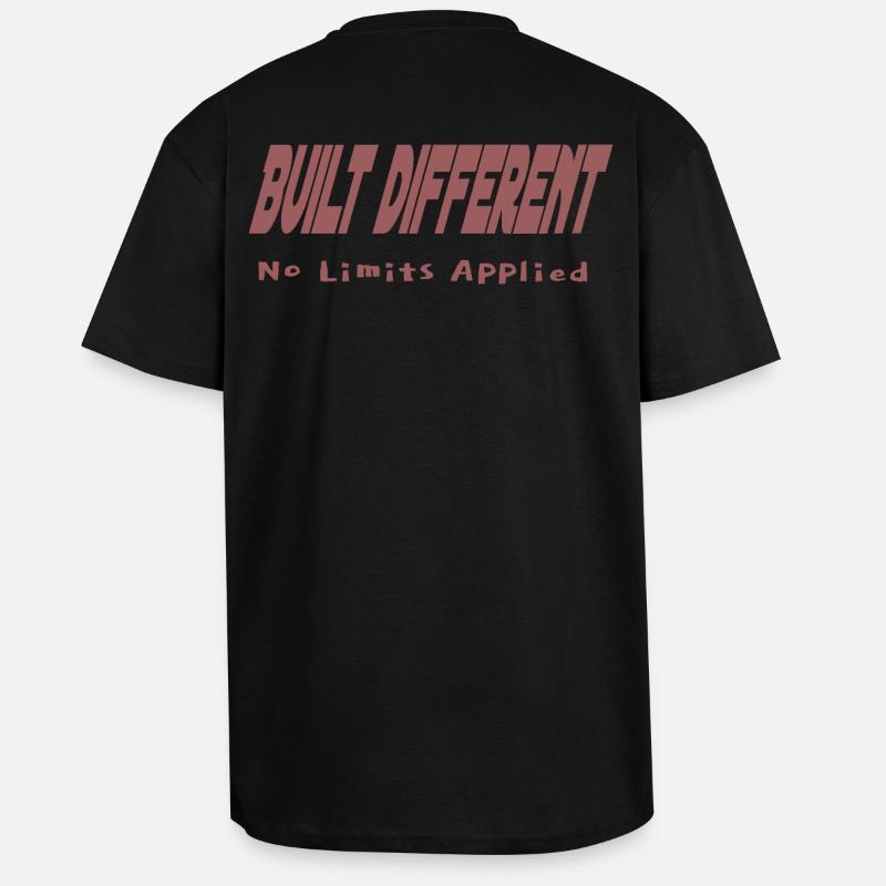 Construit différemment – Aucune limite appliquée - T-shirt unisexe oversize épais - noir