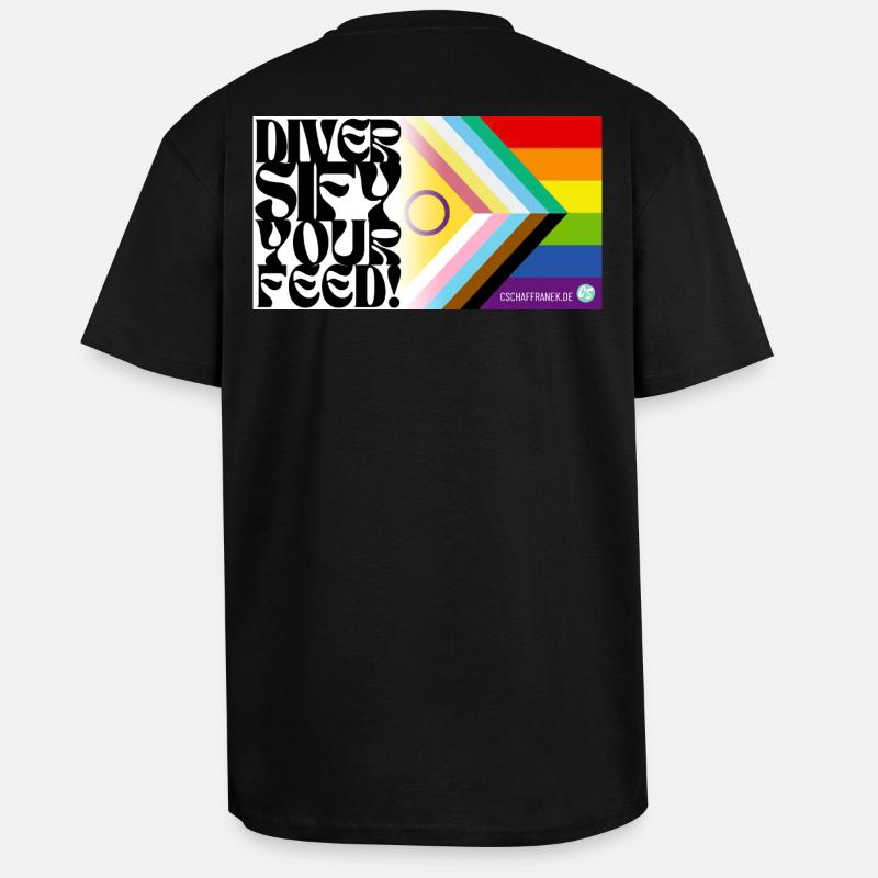 🌈♿ Pride & Disability – Inklusive Flagge - Oversized Heavyweight Unisex T-Shirt - Schwarz