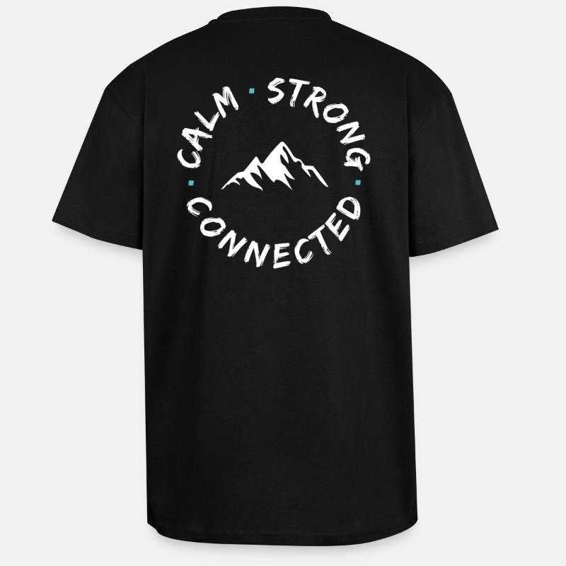 Logo du district Mountain Connection - T-shirt unisexe oversize épais - noir
