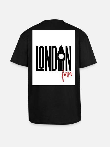 Fan de Londres - T-shirt unisexe oversize épais - noir