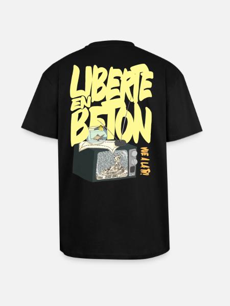 Concrete Freedom - France September 10 - Unisex Oversized Heavyweight T-shirt - black