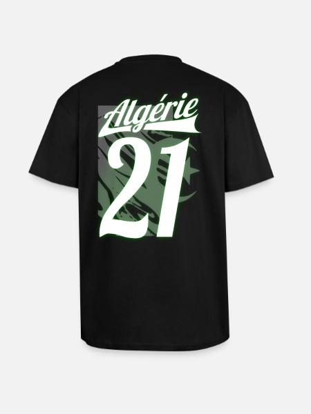 algérie Drapeau - T-shirt unisexe oversize épais - noir