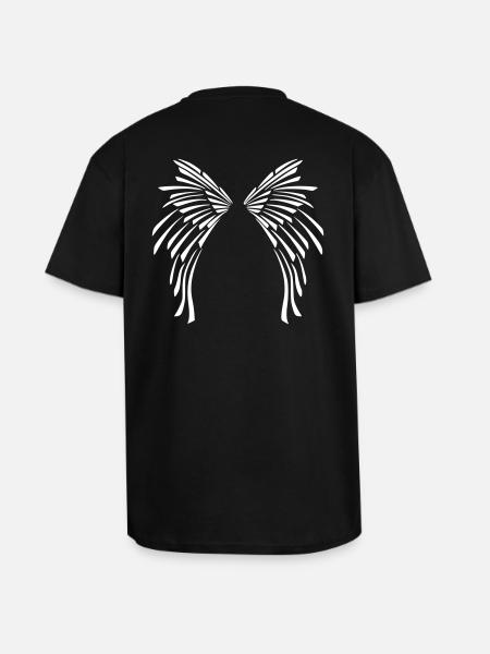 ailes_tribal - Unisex Oversized Heavyweight T-shirt - black