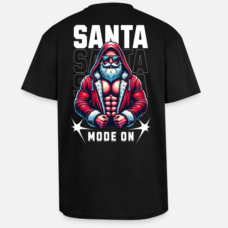 Mode Père Noël activé - T-shirt unisexe oversize épais - noir