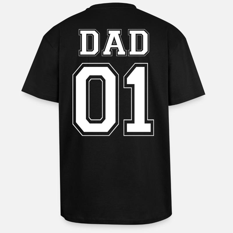 PAPA 01 - Édition blanche - T-shirt unisexe oversize épais - noir