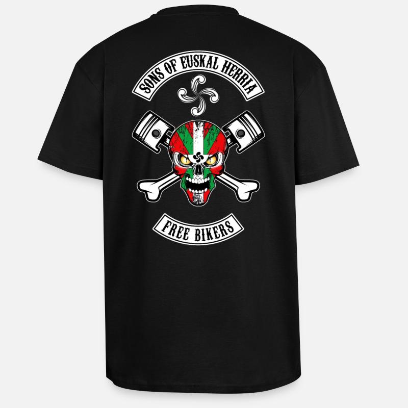 Basques Free Bikers - T-shirt unisexe oversize épais - noir