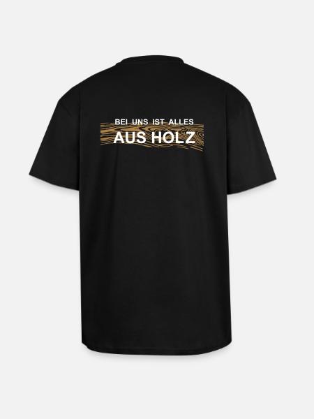 Alles aus Holz - Oversized Heavyweight Unisex T-Shirt - Schwarz