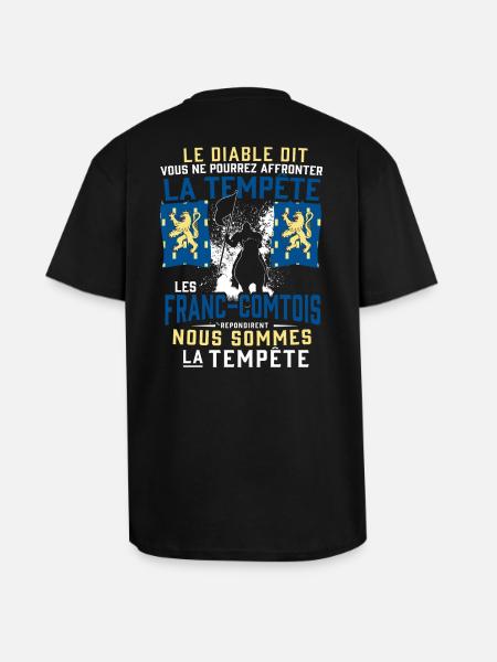 Tempête Franc-Comtois - T-shirt unisexe oversize épais - noir