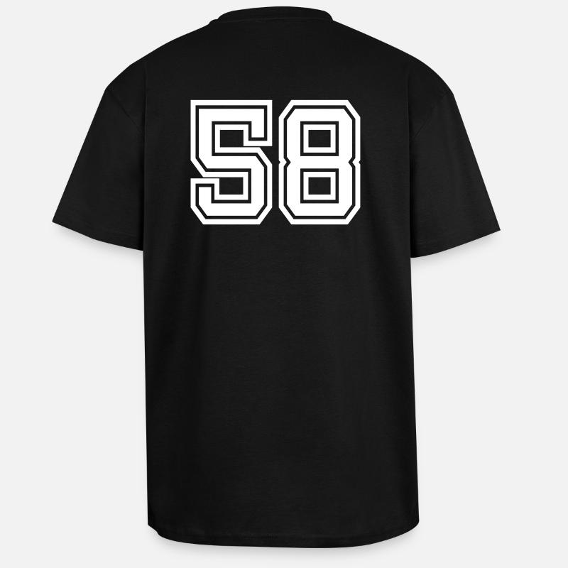 58 - Oversized Heavyweight Unisex T-Shirt - Schwarz