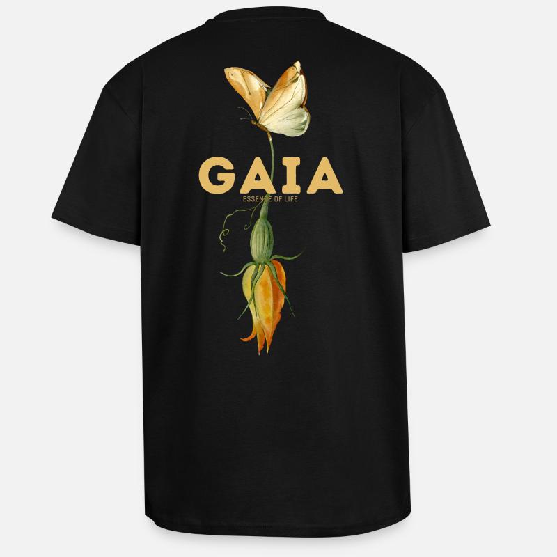 Ånder i blomst - Unisex oversized heavyweight t-shirt - sort