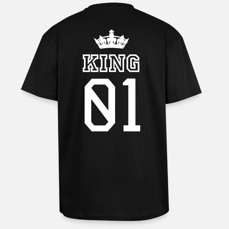 KING - T-shirt unisexe oversize épais - noir