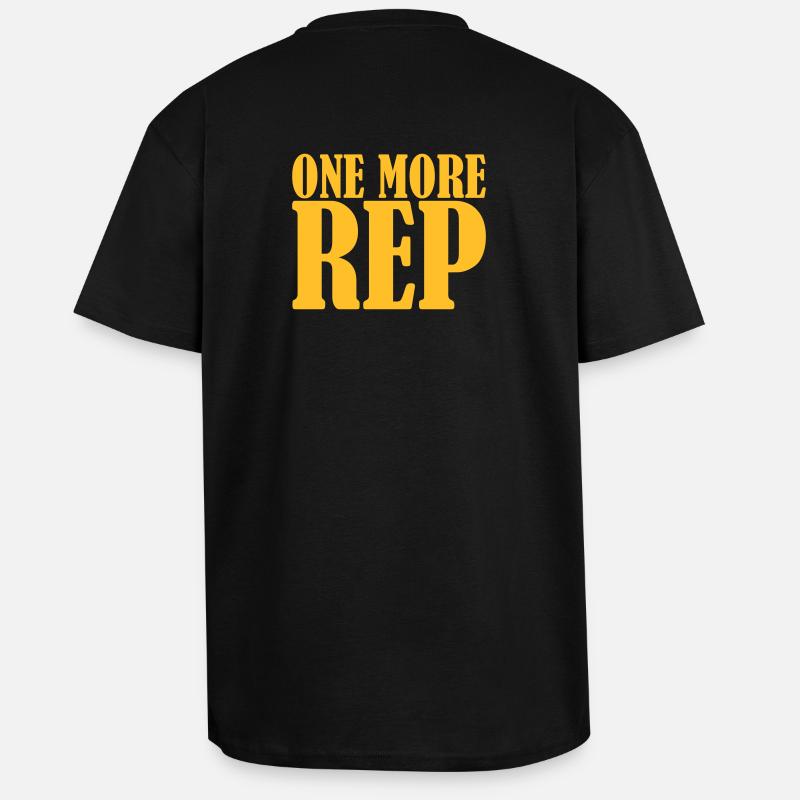 One More Rep - Unisex Oversized Heavyweight T-shirt - black