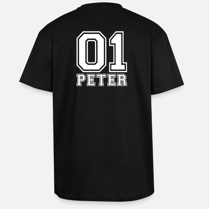 Peter - Name - Oversized Heavyweight Unisex T-Shirt - Schwarz