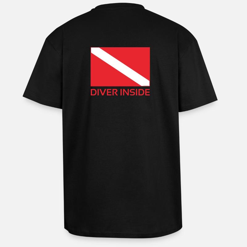 Innerhalb Scubadiver - Oversized Heavyweight Unisex T-Shirt - Schwarz