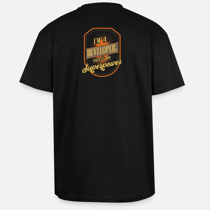 developer - Unisex Oversized Heavyweight T-shirt - black