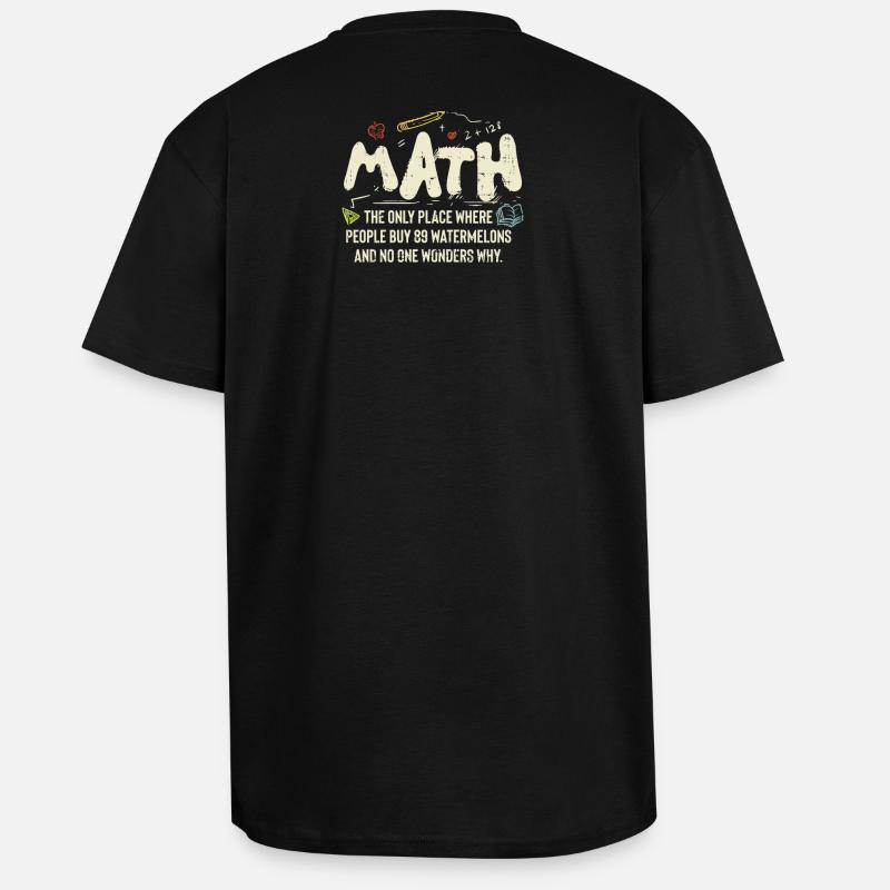Mathematik - Oversized Heavyweight Unisex T-Shirt - Schwarz