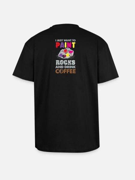 Paint stones art gift - Unisex Oversized Heavyweight T-shirt - black