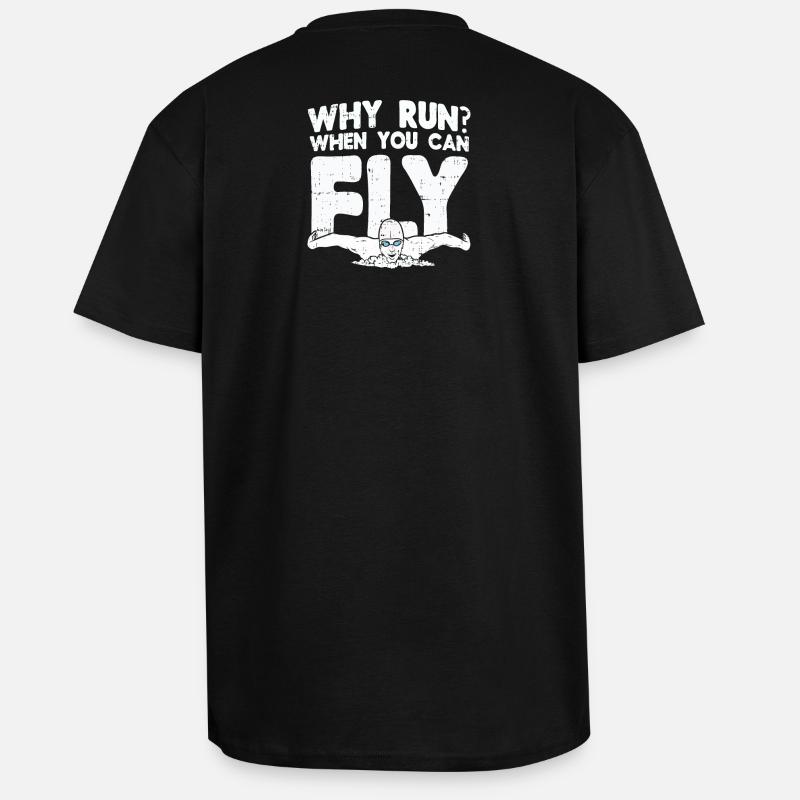 Schwimmen Schwimmer Geschenk - Oversized Heavyweight Unisex T-Shirt - Schwarz