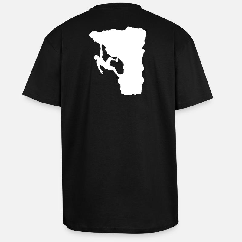 Climber on the ledge - Unisex Oversized Heavyweight T-shirt - black