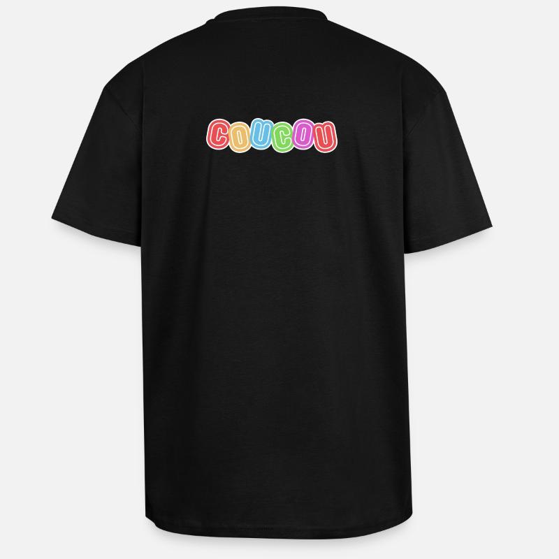 Hallo, hallo, Höflichkeit - Oversized Heavyweight Unisex T-Shirt - Schwarz