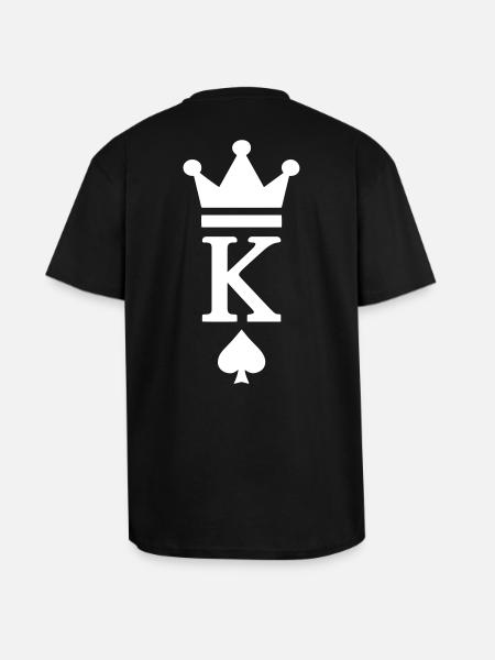 KING CROWN PIK - Unisex Oversized Heavyweight T-shirt - black