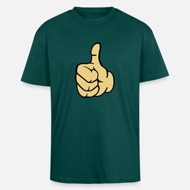 like_hand2 - Oversized Heavyweight Unisex T-Shirt - hunter Green