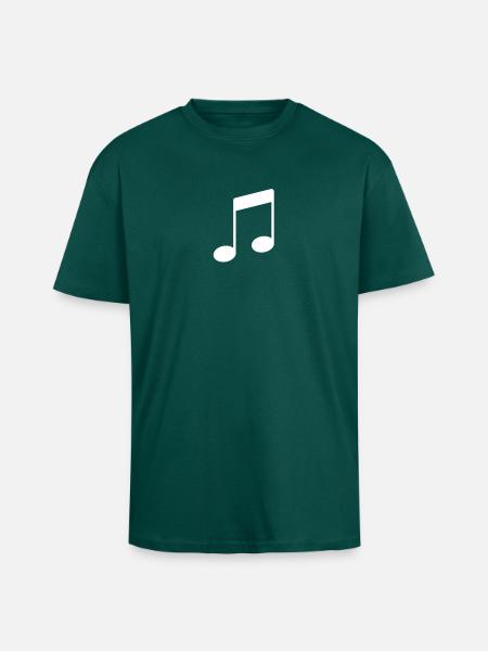 note_icon - Unisex Oversized Heavyweight T-shirt - hunter green
