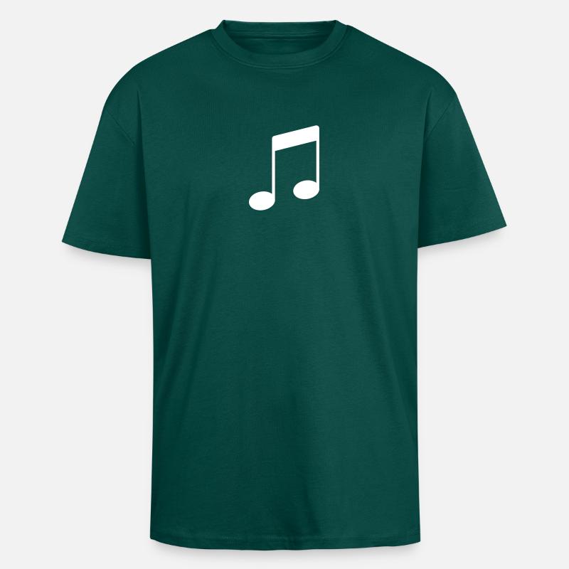 note_icon - Oversized Heavyweight Unisex T-Shirt - hunter Green