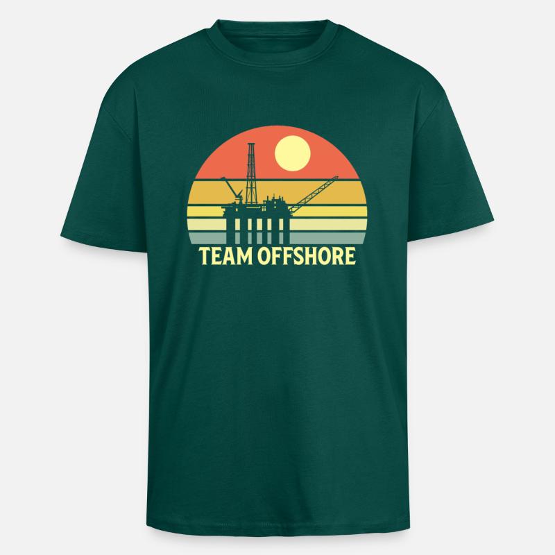 Équipe Offshore - T-shirt unisexe oversize épais - hunter green