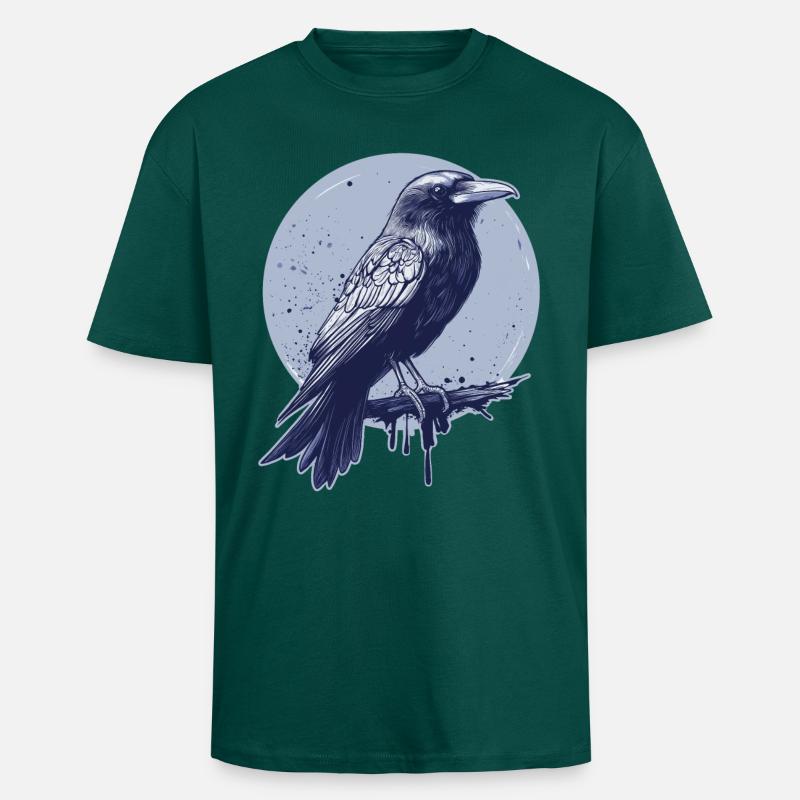 Rabe Krähe - Oversized Heavyweight Unisex T-Shirt - hunter Green
