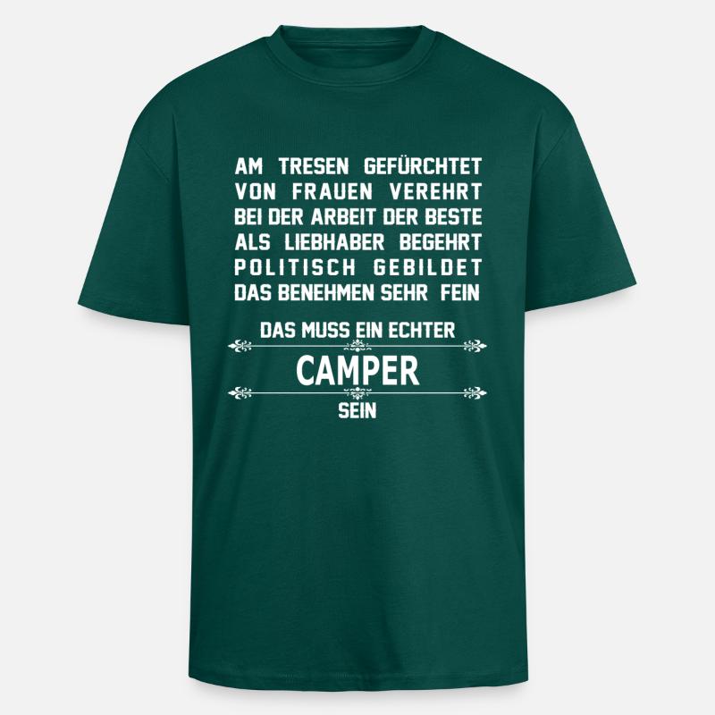 camper - Oversized Heavyweight Unisex T-Shirt - hunter Green