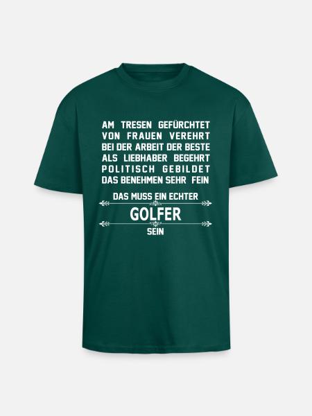 golfer - Oversized Heavyweight Unisex T-Shirt - hunter Green