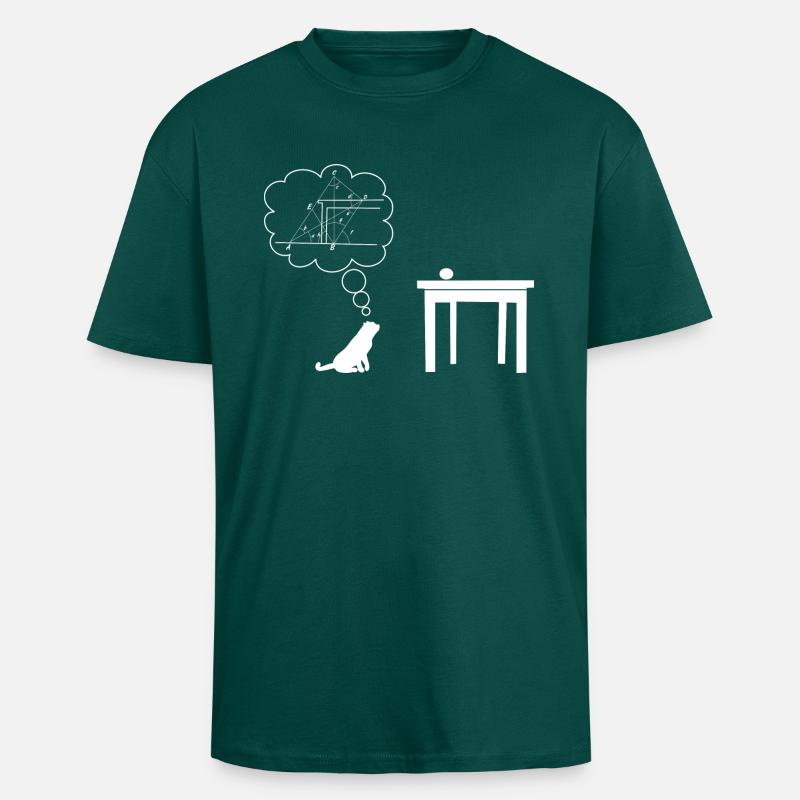 Katze sciencest - Oversized Heavyweight Unisex T-Shirt - hunter Green