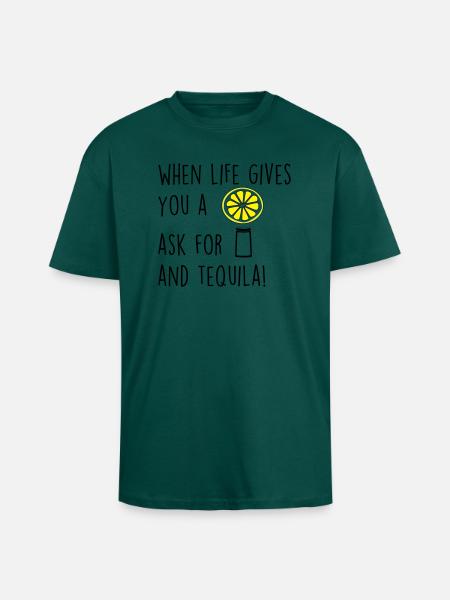 whenlifegivesu - Oversized Heavyweight Unisex T-Shirt - hunter Green