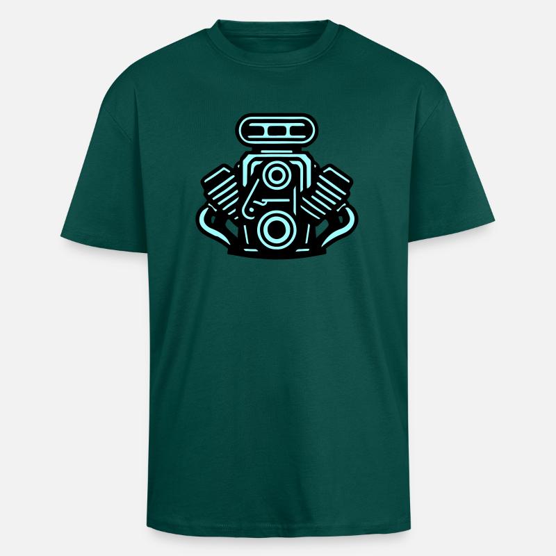 Motor Auto Symbol Tuning - Oversized Heavyweight Unisex T-Shirt - hunter Green