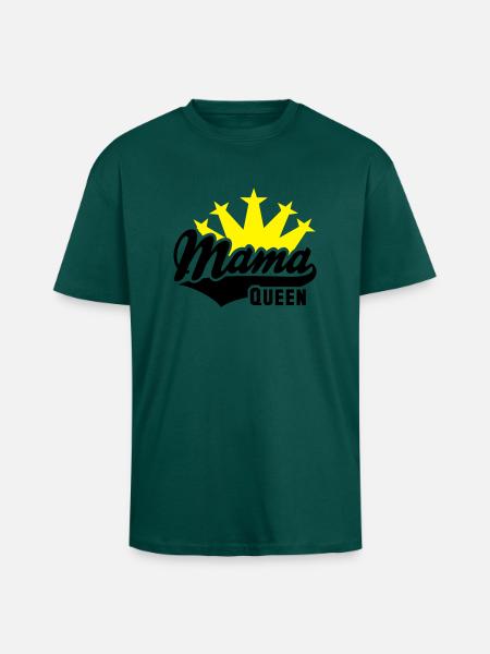 QUEEN Mama Krone 2C - Unisex Oversized Heavyweight T-shirt - hunter green