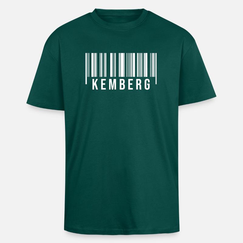 Kemberg Strichcode - Oversized Heavyweight Unisex T-Shirt - hunter Green