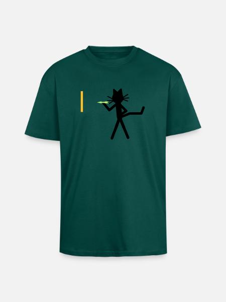 Katze Kittycat dartet - Oversized Heavyweight Unisex T-Shirt - hunter Green
