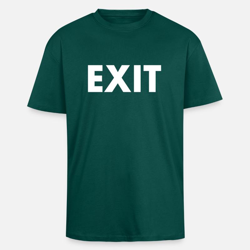 Exit - T-shirt unisexe oversize épais - hunter green