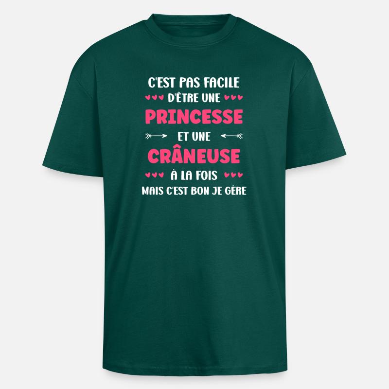 craneuse - T-shirt unisexe oversize épais - hunter green
