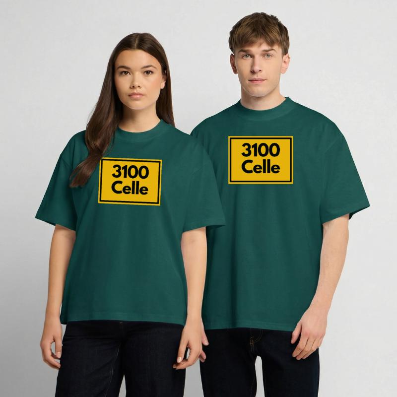 OLD POSTCODE POSTCODE RETRO 3100 CELLE Unisex Oversized Heavyweight T-shirt