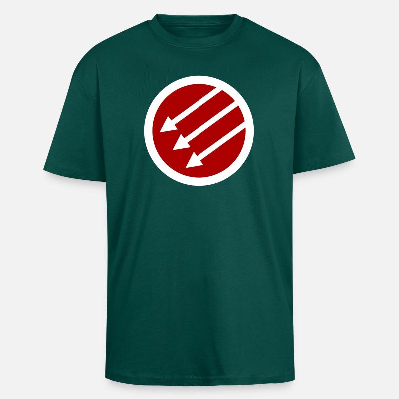 Iron Front / Eiserne Front / Järnfronten - Oversized Heavyweight Unisex T-Shirt - hunter Green